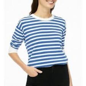 J. CREW Stripped Lightweight Sweater 100% Cotton Women’s size Small Preppy